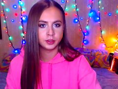 Tranny shemale cums solo