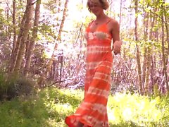 Sexy Mature TS #6 Cumshot in Nature