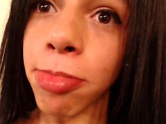 Tranny shemale jerk off alone