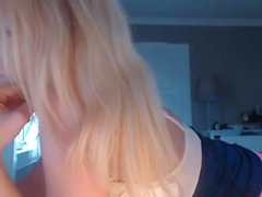 Pretty Blonde TS Cam Show Cum