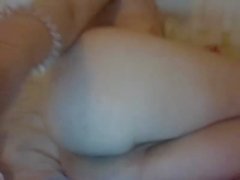 she is not shoring her face but she masturbate her tiny cock