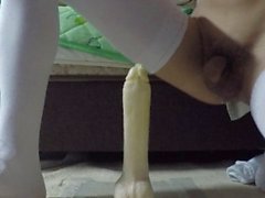 20160314_anal dildo fucking with multiple small hands free cumshots